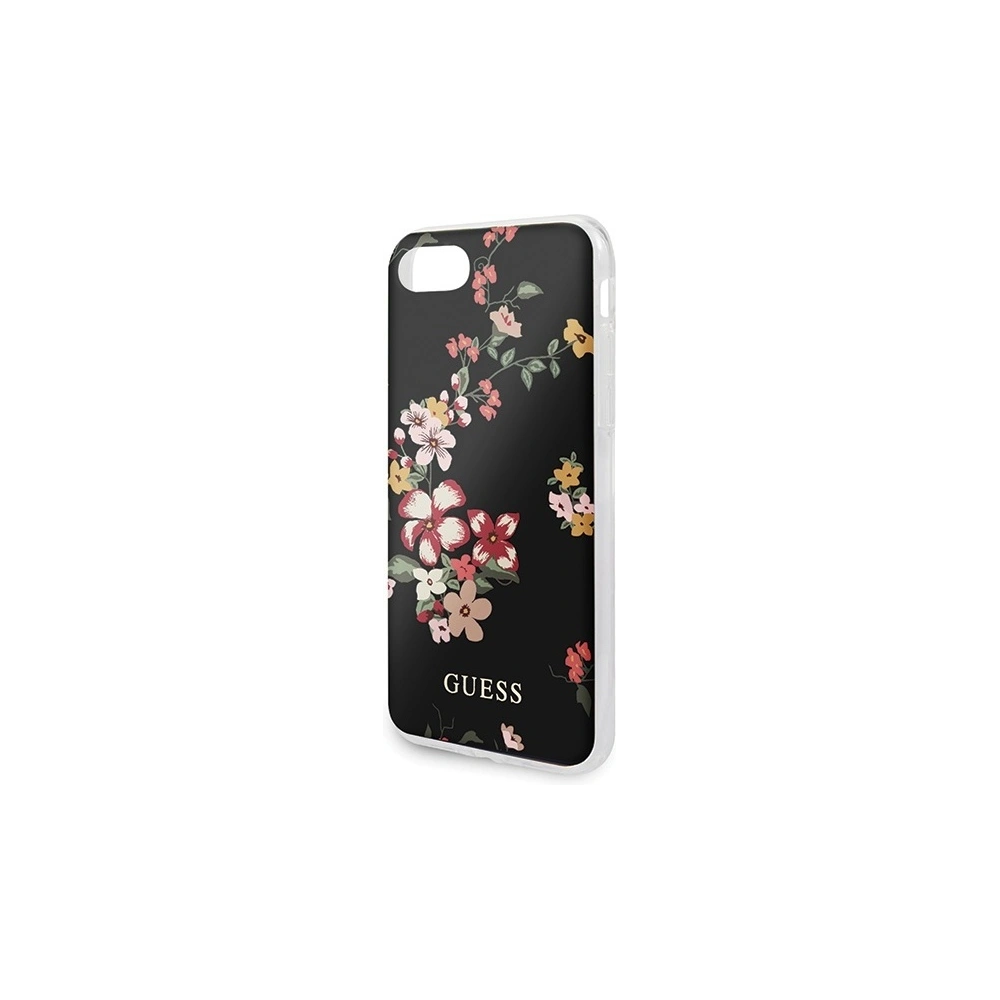 Hurtownia GSM - Etui Guess GUHCI8PCUTRFL04 Apple iPhone SE 2022/SE 2020/8/7 schwarz/black N°4 Flower Collection Shiny - GUE532BLK - {ean13} - Hurt
