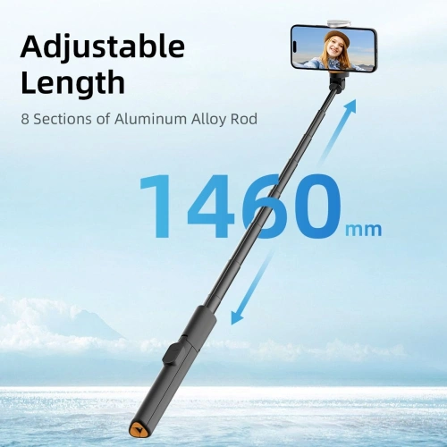 Kijek Tech-Protect L09S Bluetooth Selfie Stick Tripod Black