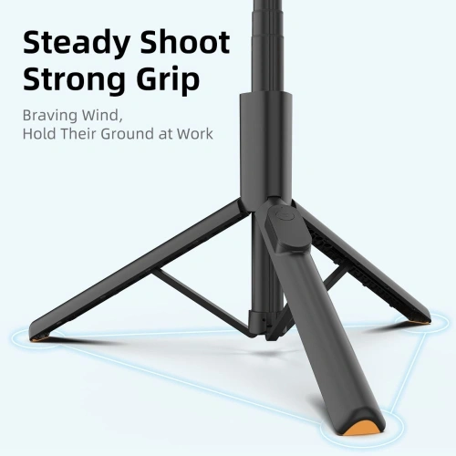 Kijek Tech-Protect L09S Bluetooth Selfie Stick Tripod Black