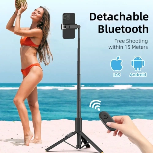 Kijek Tech-Protect L09S Bluetooth Selfie Stick Tripod Black