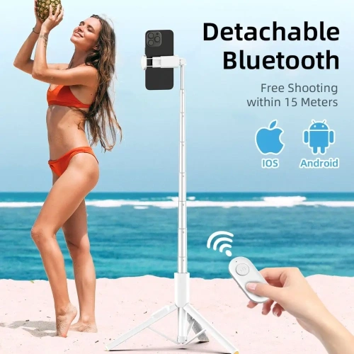 Kijek Tech-Protect L09S Bluetooth Selfie Stick Tripod White