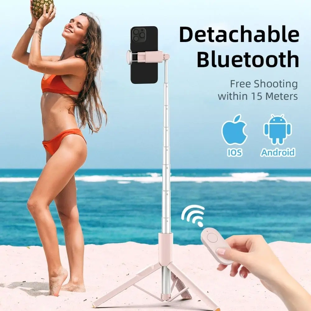 Kijek Tech-Protect L09S Bluetooth Selfie Stick Tripod Pink