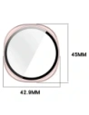 Etui ze szkłem do zegarka Bizon Case+Glass Watch do Samsung Galaxy Watch 8 40mm satynowo różowe