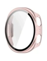 Etui ze szkłem do zegarka Bizon Case+Glass Watch do Samsung Galaxy Watch 8 40mm satynowo różowe