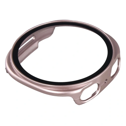 Etui ze szkłem do zegarka Bizon Case+Glass Watch do Samsung Galaxy Watch 8 40mm satynowo różowe