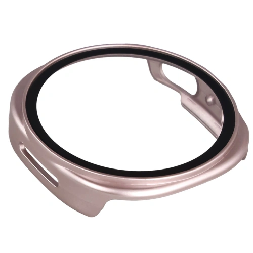 Etui ze szkłem do zegarka Bizon Case+Glass Watch do Samsung Galaxy Watch 8 40mm satynowo różowe