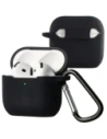 Silikonowe etui z karabińczykiem Bizon Case Headphone Silicone do Apple AirPods 4 czarne