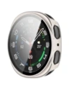 Etui ze szkłem do zegarka Bizon Case+Glass Watch do Samsung Galaxy Watch 8 40mm szampańskie