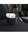 Silikonowe etui z karabińczykiem Bizon Case Headphone Silicone do Apple AirPods 4 czarne