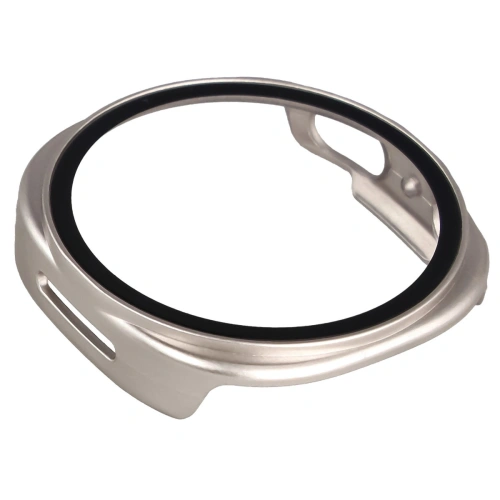 Etui ze szkłem do zegarka Bizon Case+Glass Watch do Samsung Galaxy Watch 8 40mm szampańskie