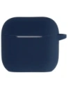 Silikonowe etui z karabińczykiem Bizon Case Headphone Silicone do Apple AirPods 4 granatowe
