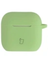 Silikonowe etui z karabińczykiem Bizon Case Headphone Silicone do Apple AirPods 4 jasnozielone