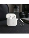 Silikonowe etui z karabińczykiem Bizon Case Headphone Silicone do Apple AirPods 4 białe