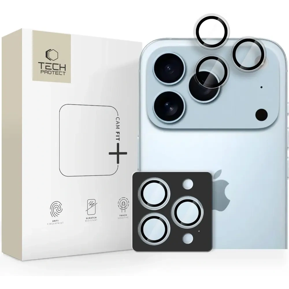 Osłona aparatu Tech-Protect Camring Fit+ do Apple iPhone 14 Pro / Max / 15 Pro / Max / 16 Pro / Max / 17 Pro / Max Clear