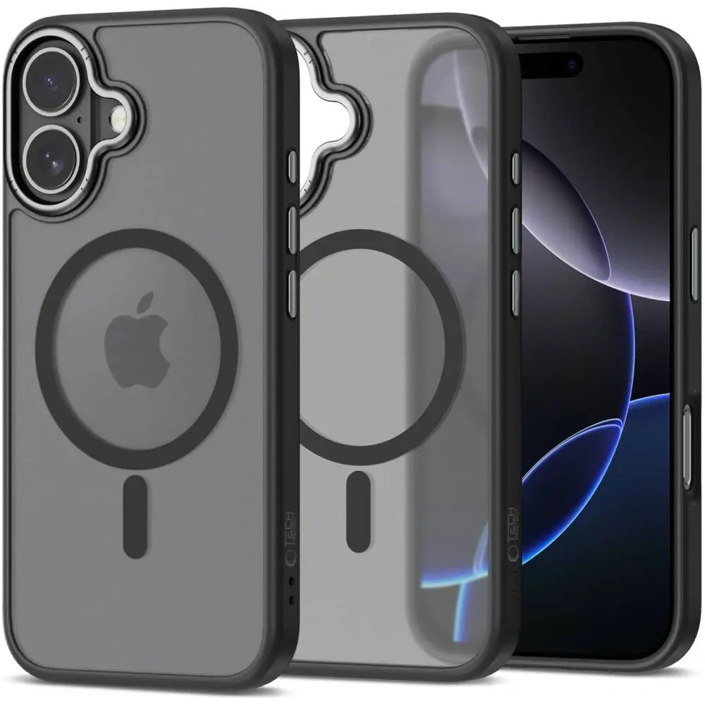Etui Tech-Protect MagEdge MagSafe do Apple iPhone 17 Matte Black/gunmetal