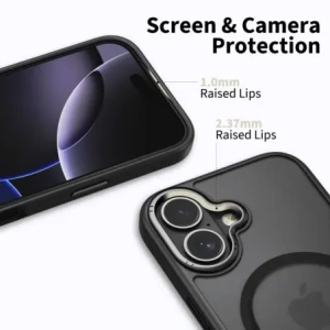 Etui Tech-Protect MagEdge MagSafe do Apple iPhone 17 Matte Black/gunmetal