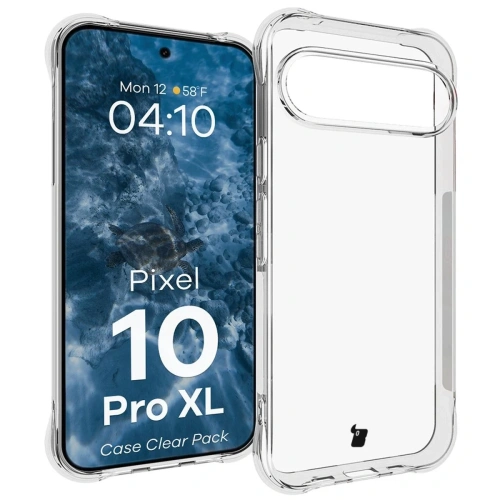 Etui + 2x szkło hartowane + szkiełko na obiektyw Bizon Case Clear Pack do Google Pixel 10 Pro XL