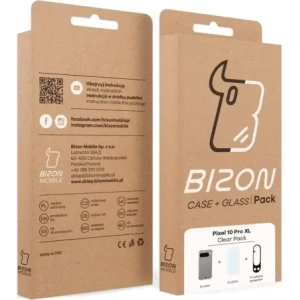 Etui + 2x szkło hartowane + szkiełko na obiektyw Bizon Case Clear Pack do Google Pixel 10 Pro XL