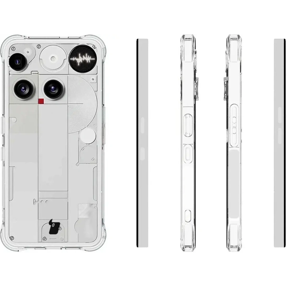 Elastyczne etui + 2x szkło hartowane Bizon Case Clear Pack do Nothing Phone (3)