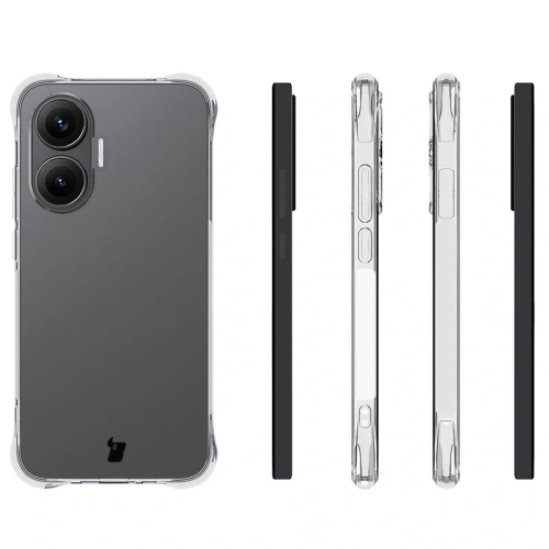 Elastyczne etui + 2x szkło hartowane Bizon Case Clear Pack do Xiaomi POCO F7