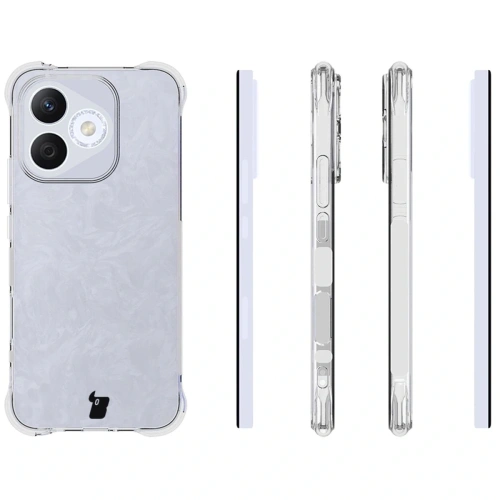 Elastyczne etui + 2x folia na ekran Bizon Case Clear Pack do Honor 400 Lite