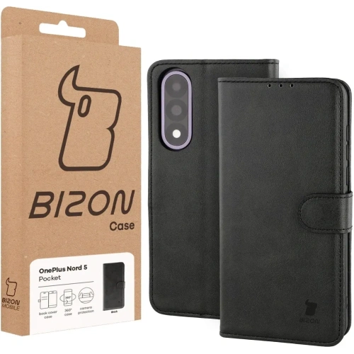 Etui z klapką Bizon Case Pocket do OnePlus Nord 5 czarne