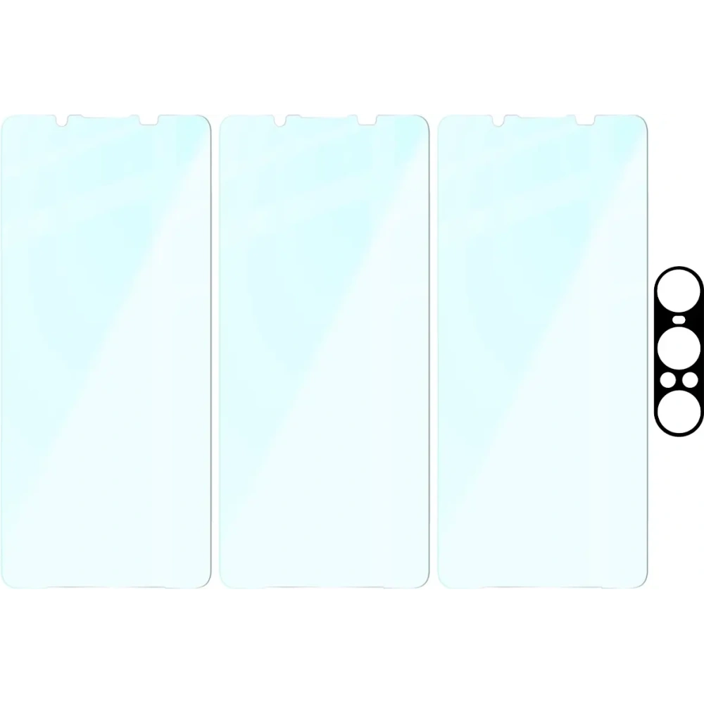 3x Szkło na ekran + szkło na aparat Bizon Glass Clear Pack do Sony Xperia 1 VII