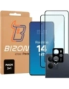 2x Szkło na ekran + szkło na aparat BIZON Edge Pack do Realme 14 5G / 14T 5G