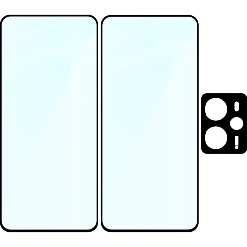 2x Szkło na ekran + szkło na aparat BIZON Edge Pack do Realme 14 5G / 14T 5G