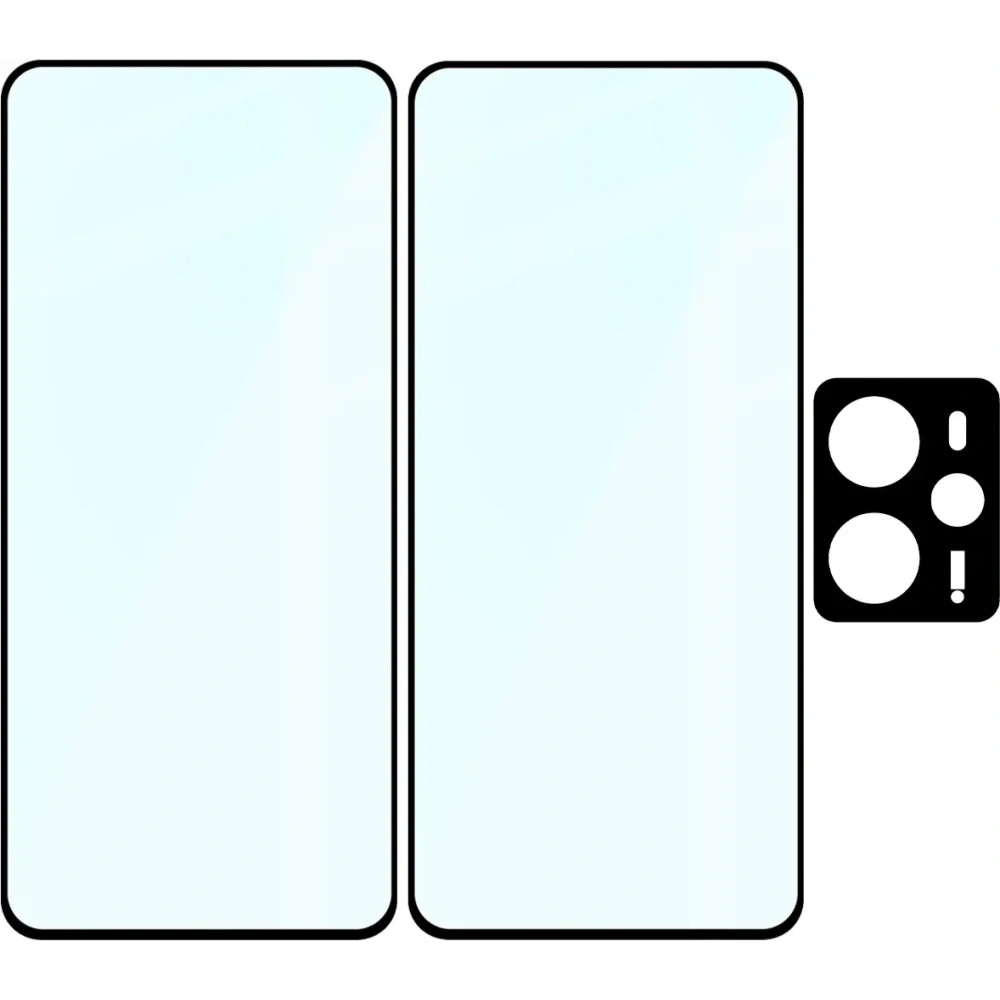 2x Szkło na ekran + szkło na aparat BIZON Edge Pack do Realme 14 5G / 14T 5G