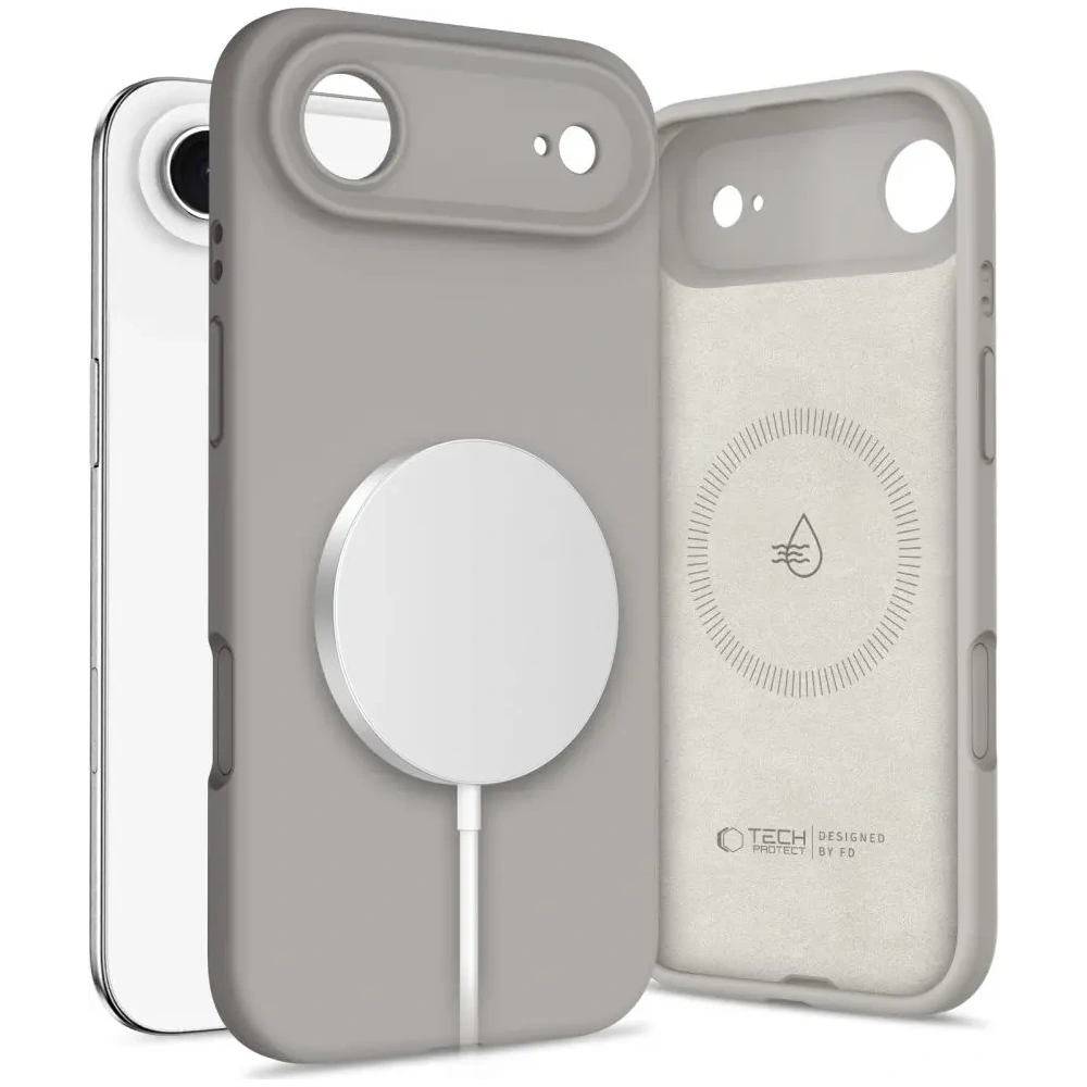 Etui Tech-Protect Silicone MagSafe do Apple iPhone 17 Air Stone Grey