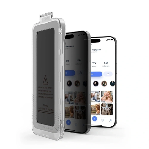 Szkło prywatyzujące Tech-Protect Quick Set Spy+ do Apple iPhone 13 / 13 Pro / 14 / 16e Privacy [2 PACK]