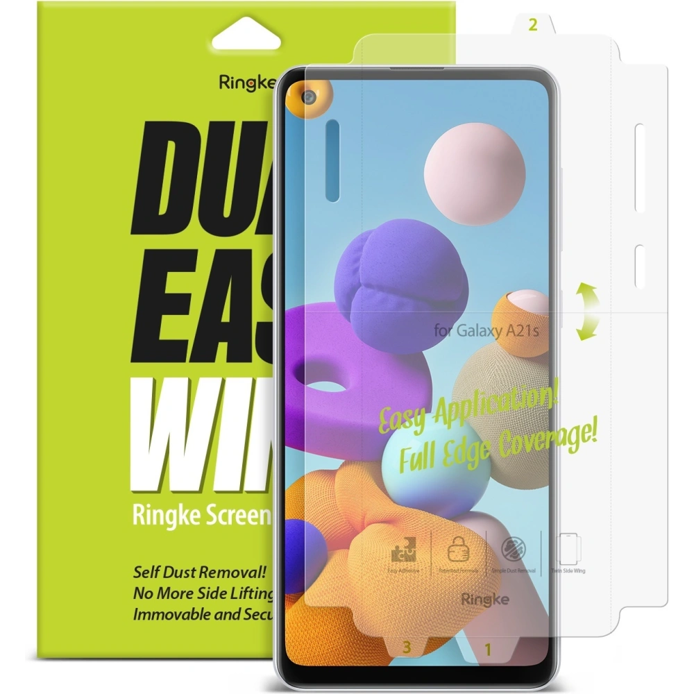 Hurtownia GSM - Fólie hydrogelová Ringke Dual Easy Wing Full Cover Samsung Galaxy A21s [2 PACK] - RGK1214 - {ean13} - Hurt