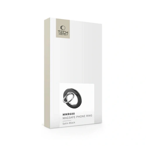 Uchwyt na palec z blaszką Tech-Protect MMR600 Magnetic MagSafe Phone Ring Satin Black