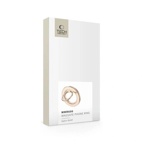 Uchwyt na palec z blaszką Tech-Protect MMR600 Magnetic MagSafe Phone Ring Satin Gold