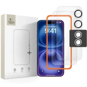 Szkło hartowane Tech-protect Easy Set+ do Apple iPhone 17 Clear [3 PACK]