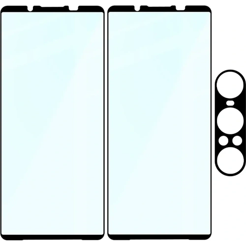 2x Szkło na ekran + szkło na aparat BIZON Edge Pack do Sony Xperia 1 VII
