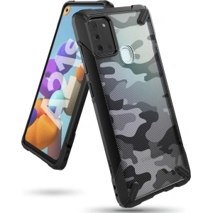 Ringke Fusion-X Samsung Galaxy A21s Camo (Moro) Black