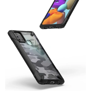 Wholesale Ringke Fusion-X Samsung Galaxy A21s Camo (Moro) Black - RGK1213MOB - {ean13} - Hurt