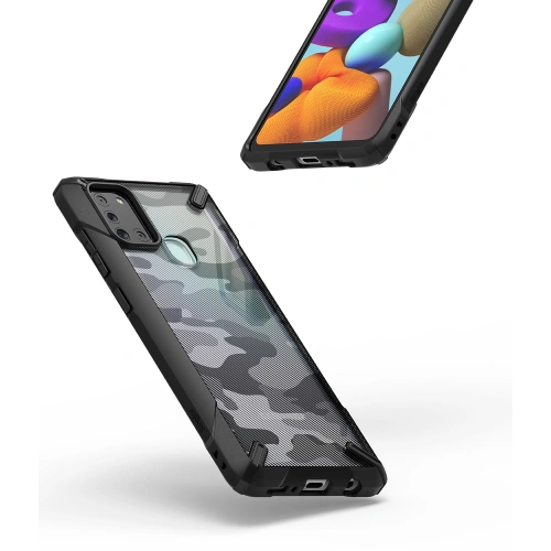 Etui Ringke Fusion-X Samsung Galaxy A21s Camo (Moro) Black