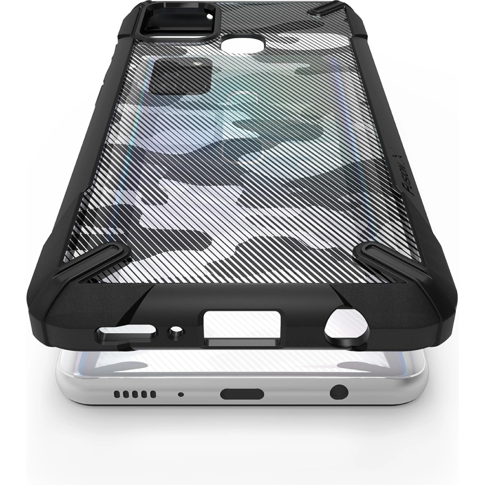 Hurtownia GSM - Etui Ringke Fusion-X Samsung Galaxy A21s Camo (Moro) Černé - RGK1213MOB - {ean13} - Hurt