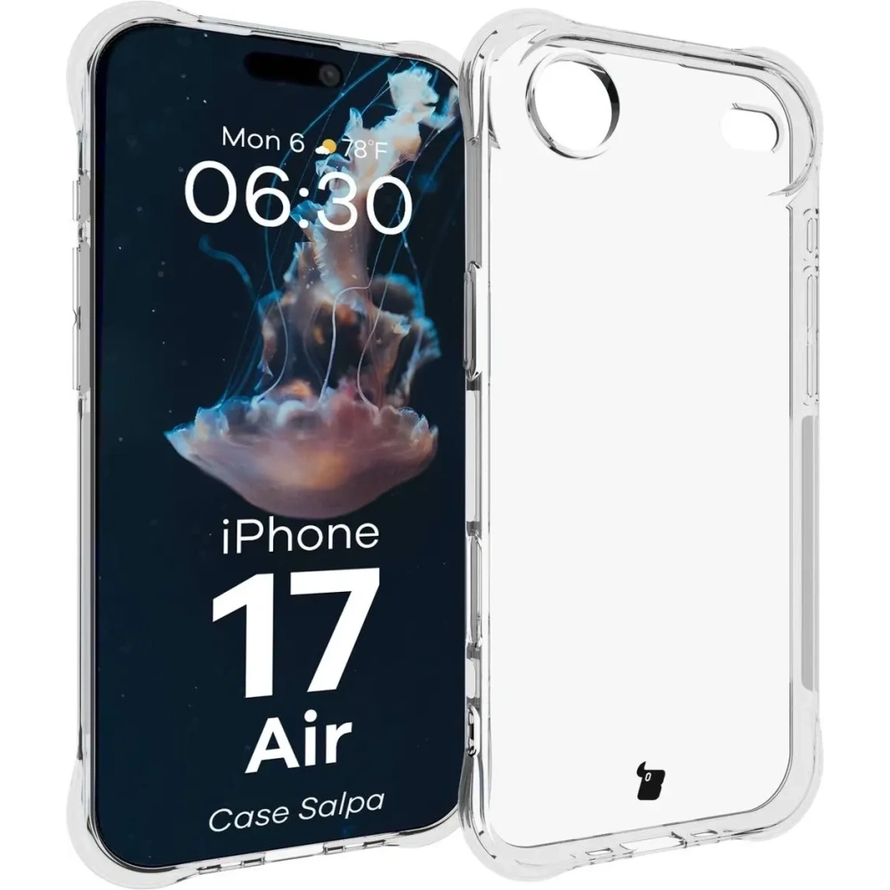 Elastyczne etui Bizon Case Salpa do Apple iPhone 17 Air przezroczyste