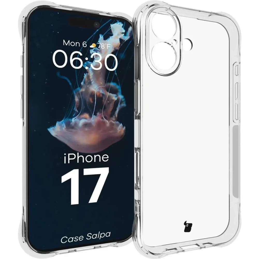Elastyczne etui Bizon Case Salpa do Apple iPhone 17 przezroczyste