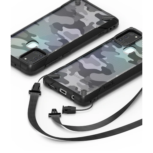 Etui Ringke Fusion-X Samsung Galaxy A21s Camo (Moro) Black