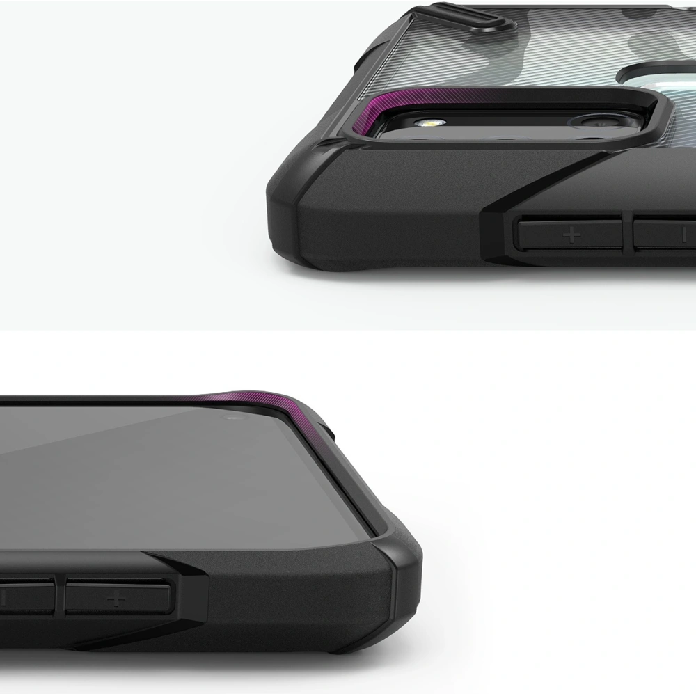 Hurtownia GSM - Etui Ringke Fusion-X Samsung Galaxy A21s Camo (Moro) Černé - RGK1213MOB - {ean13} - Hurt