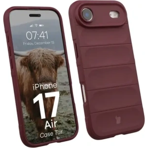Pancerne etui Bizon Case Tur do Apple iPhone 17 Air burgundowe