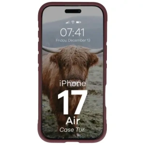 Pancerne etui Bizon Case Tur do Apple iPhone 17 Air burgundowe