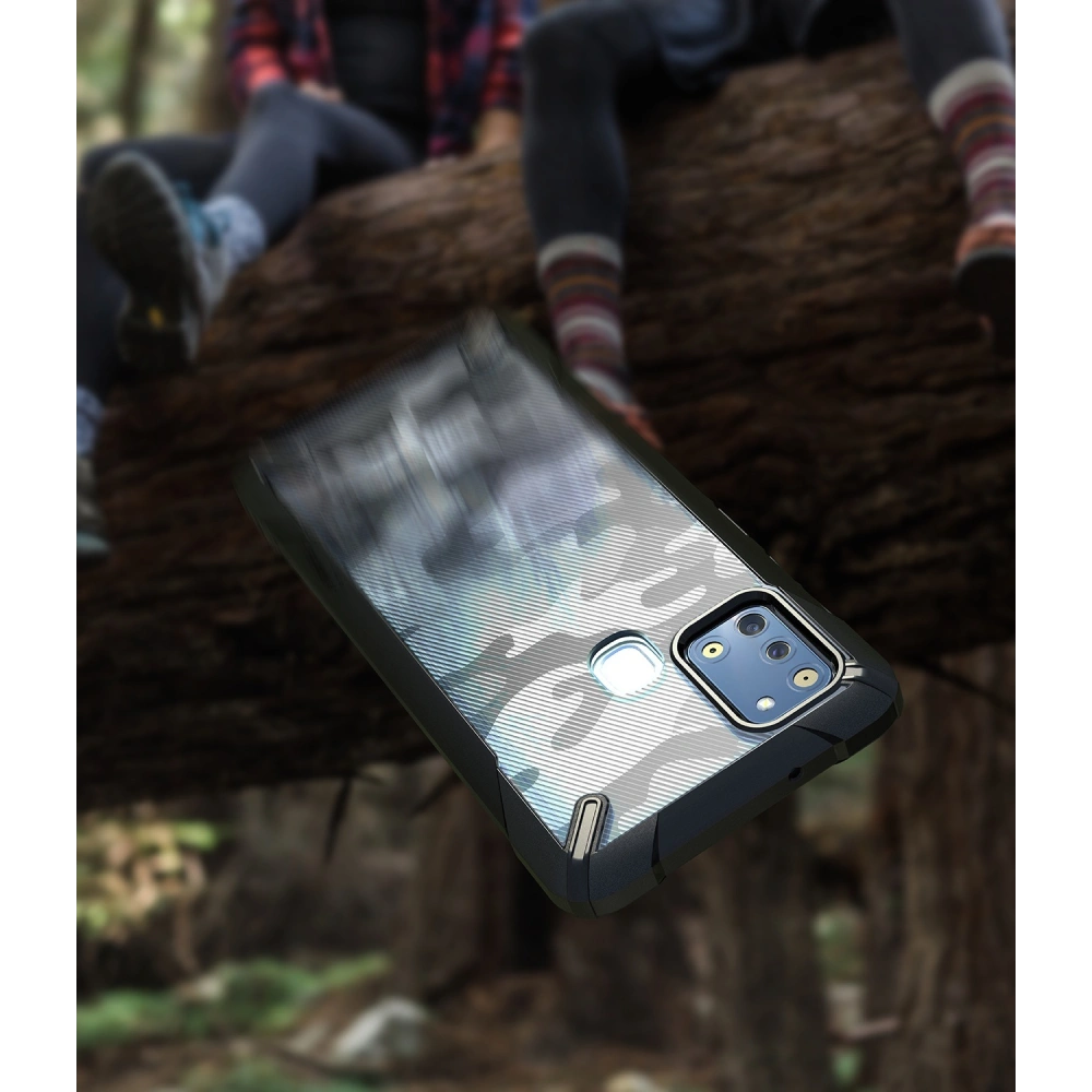 Hurtownia GSM - Etui Ringke Fusion-X Samsung Galaxy A21s Camo (Moro) Černé - RGK1213MOB - {ean13} - Hurt