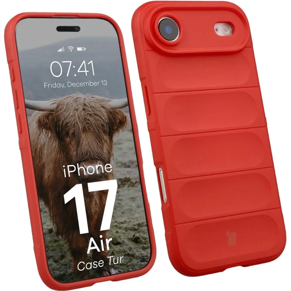 Pancerne etui Bizon Case Tur do Apple iPhone 17 Air czerwone