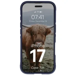 Pancerne etui Bizon Case Tur do Apple iPhone 17 granatowe